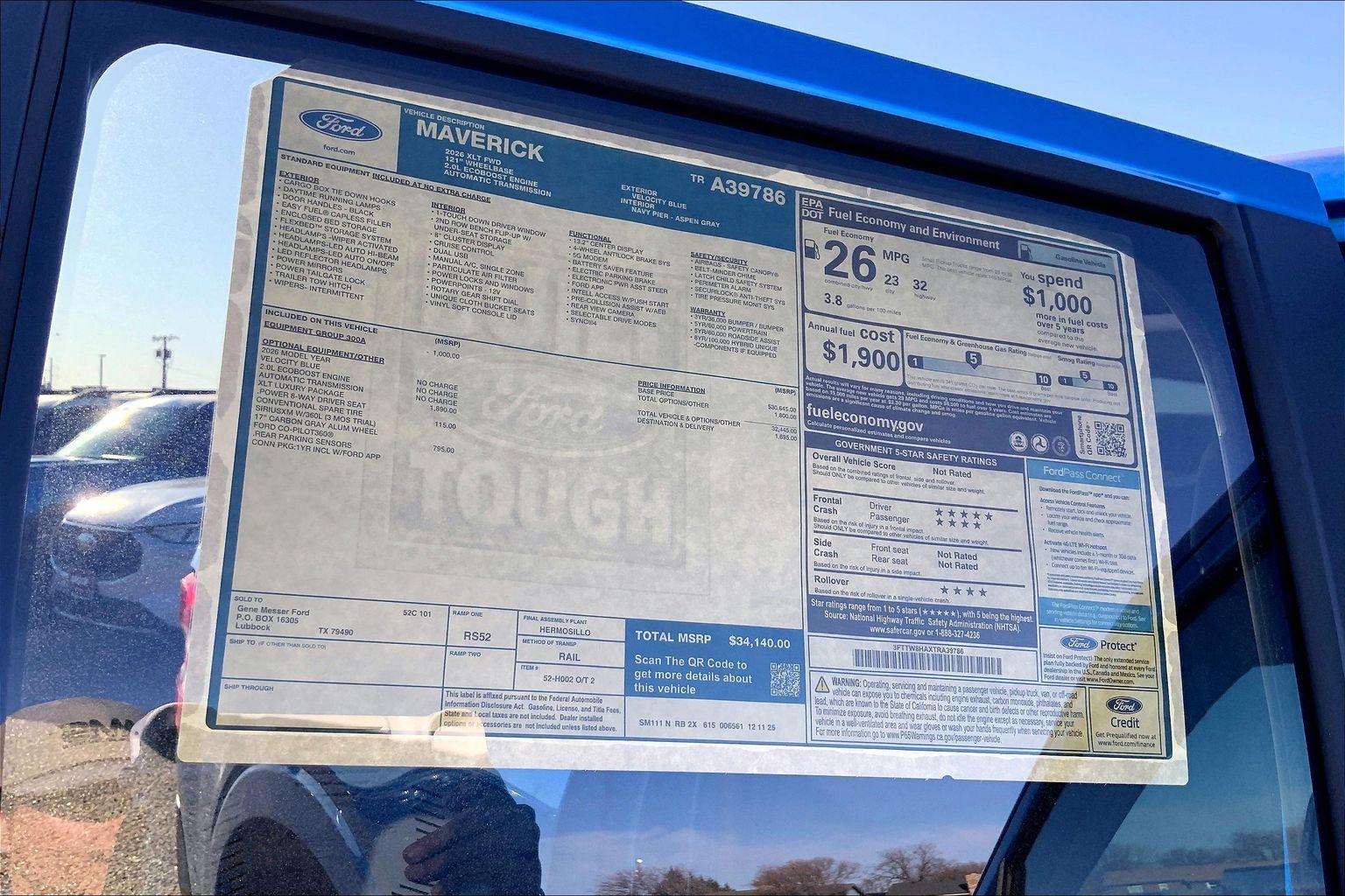 New 2026 Ford Maverick XLT SuperCrew® in Lubbock #TRA39786 | Gene